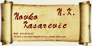 Novko Kašarević vizit kartica